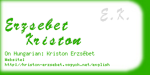 erzsebet kriston business card