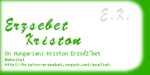 erzsebet kriston business card